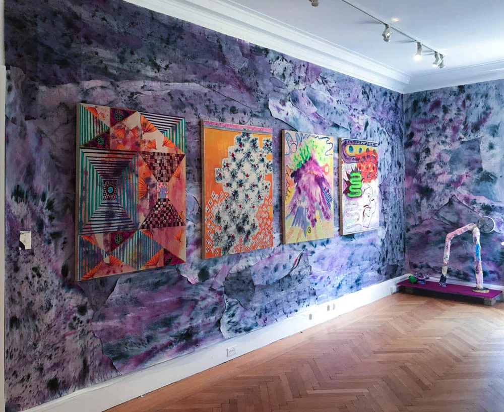 Photo of Natessa's work on exhibition.