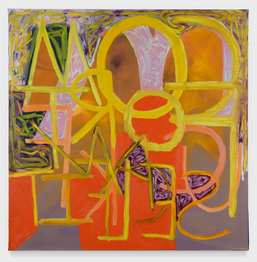 SAM JABLON, Comfort Can Fuck Itself , 2018, oil and acrylic on canvas, 48 x 48 inches