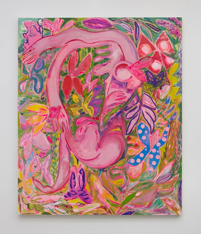 Laurie Nye, Nude on a Faraway Planet , 2018, 48 x 40 inches, oil and acrylic on canvas