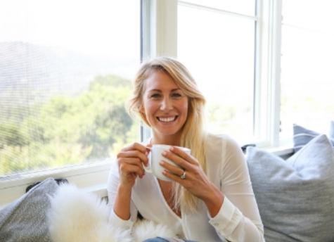 Coffee or tea with MCT oil and grass-fed butter is one of my favorite ways to get started in the morning!