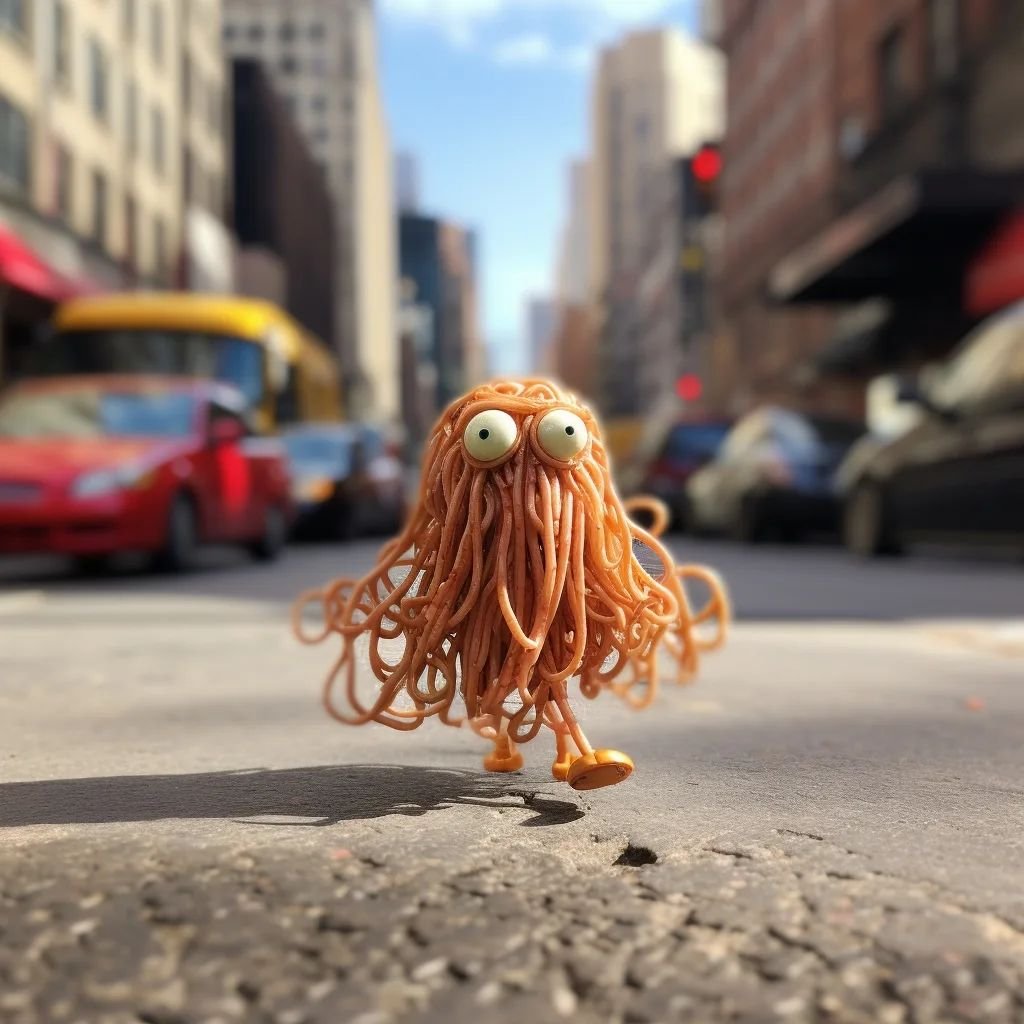 Lil Spaghetti monster walking the streets of NYC
#ai #spaghetti #monster #nyc