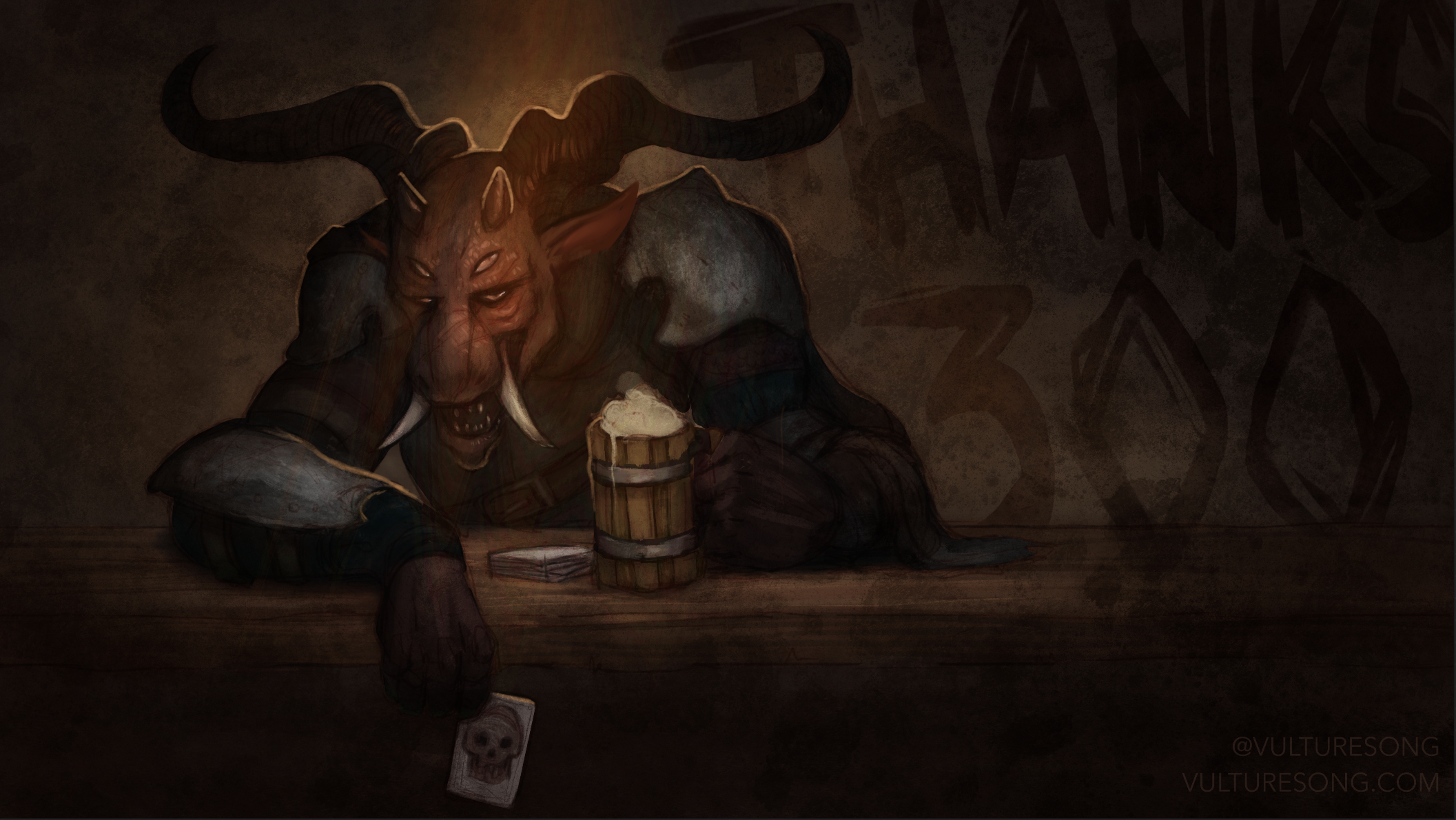 Card Crawl Fanart (also 300 Followers on Twitter celebration image), 2019