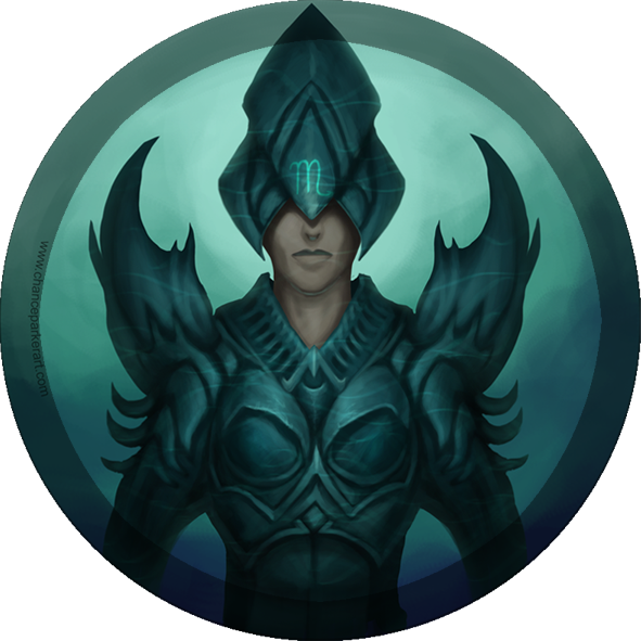 Scorpio Button Art, 2012