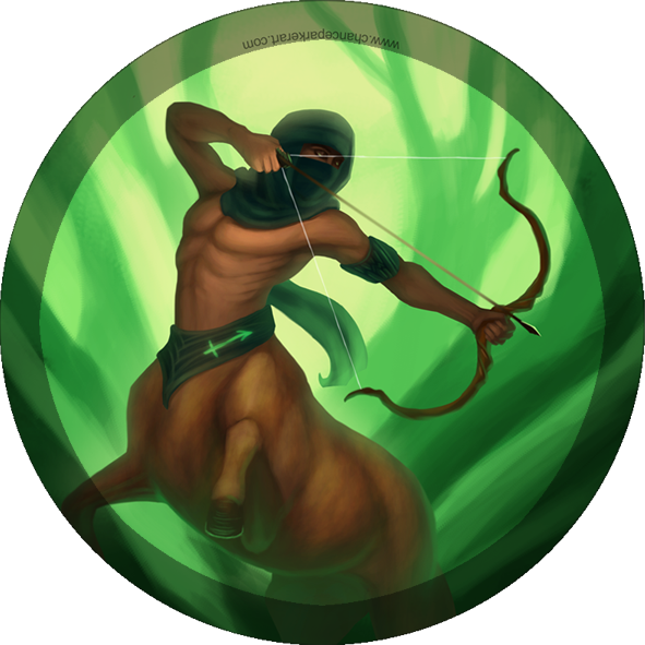 Sagittarius Button Art, 2012