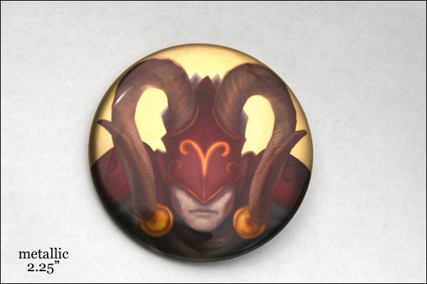 Aries Button — Printed on Acetate and Hand-Pressed, 2012