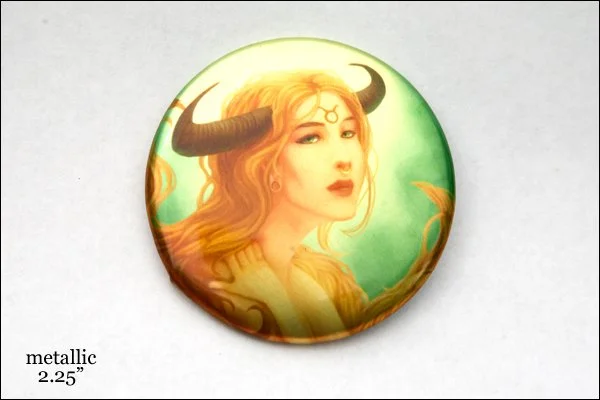 Taurus Button — Printed on Acetate and Hand-Pressed, 2012