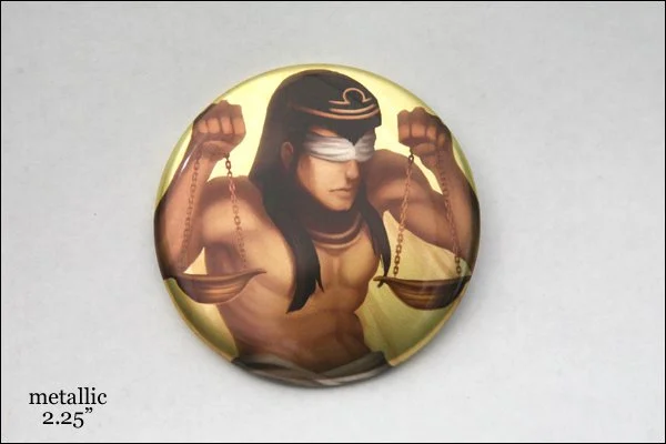 Libra Button — Printed on Acetate and Hand-Pressed, 2012