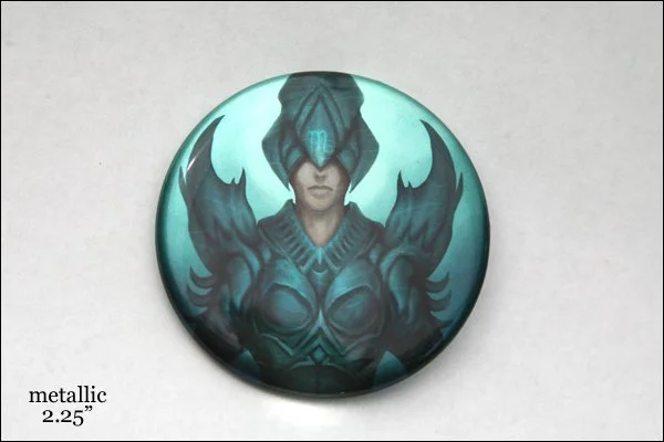 Scorpio Button — Printed on Acetate and Hand-Pressed, 2012