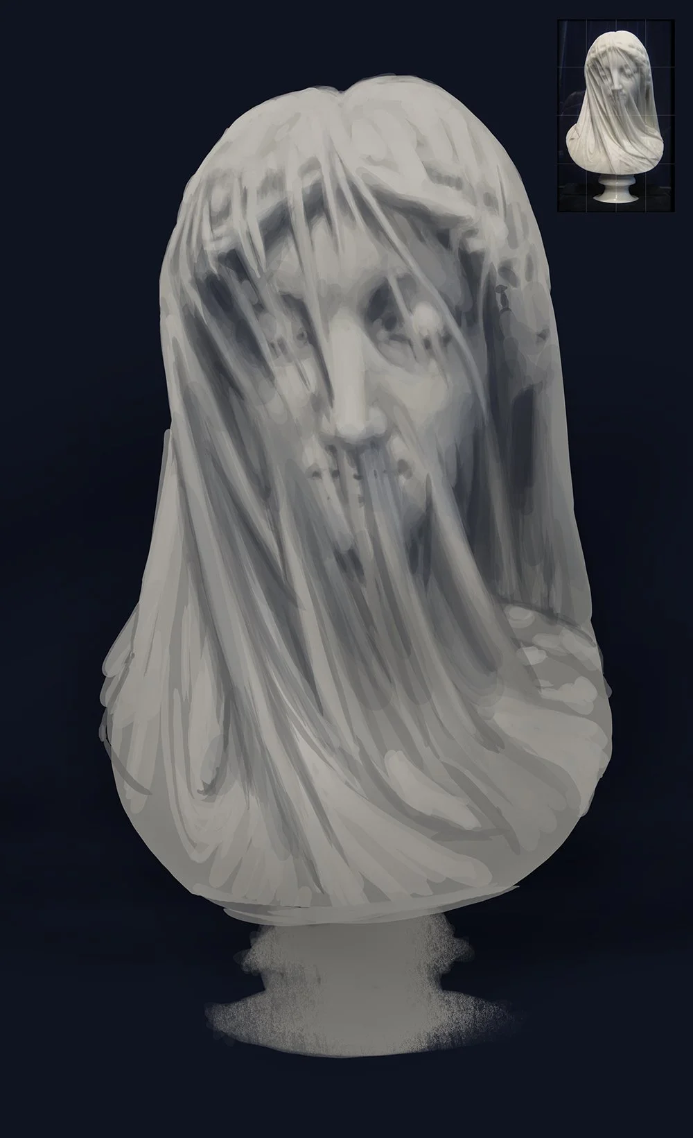 Giovanni Strazza, "The Veiled Virgin"