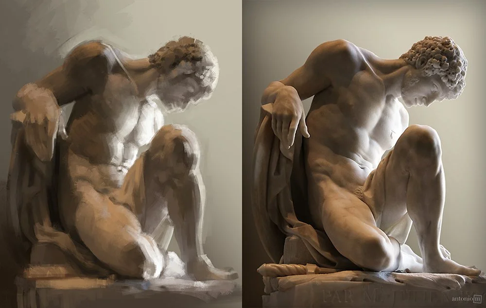 Pierre Julien, "Dying Gladiator," photographed by Antonio M(?)