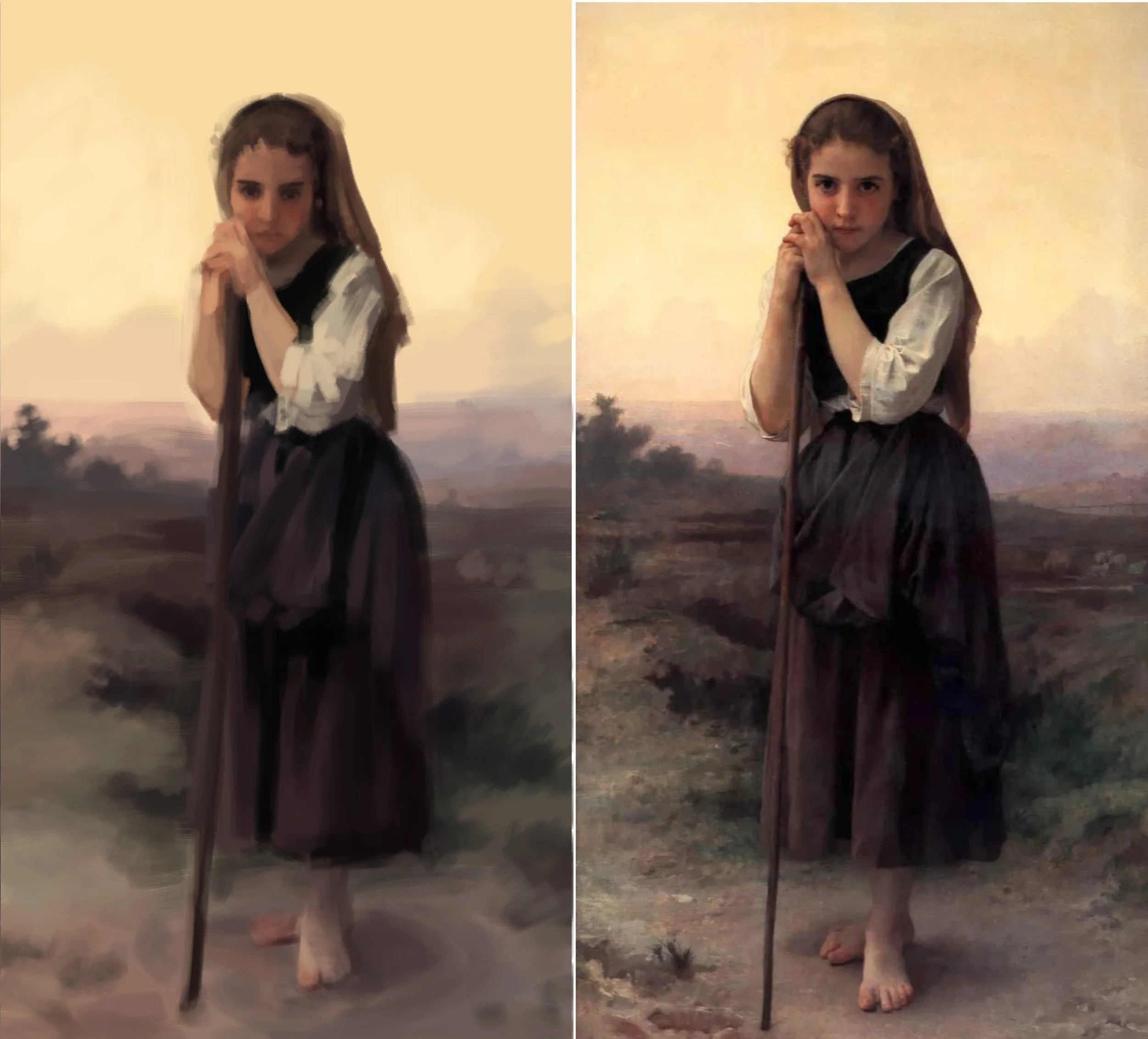 William Adolphe Bouguereau, "Petite Bergere"