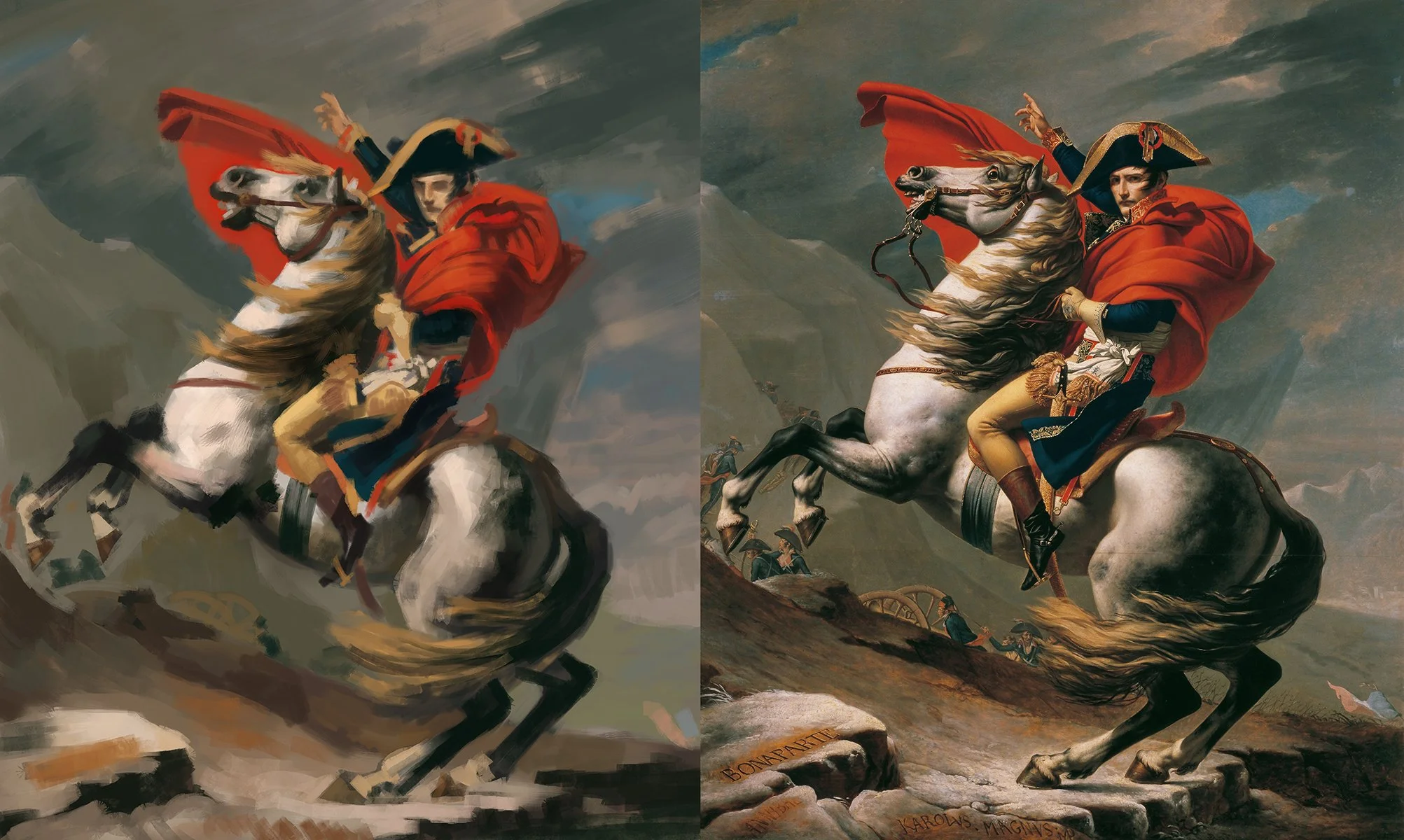 Jacques-Louis David, "Napoleon Crossing the Alps" (Belvedere version) (Hour 2 of 2)