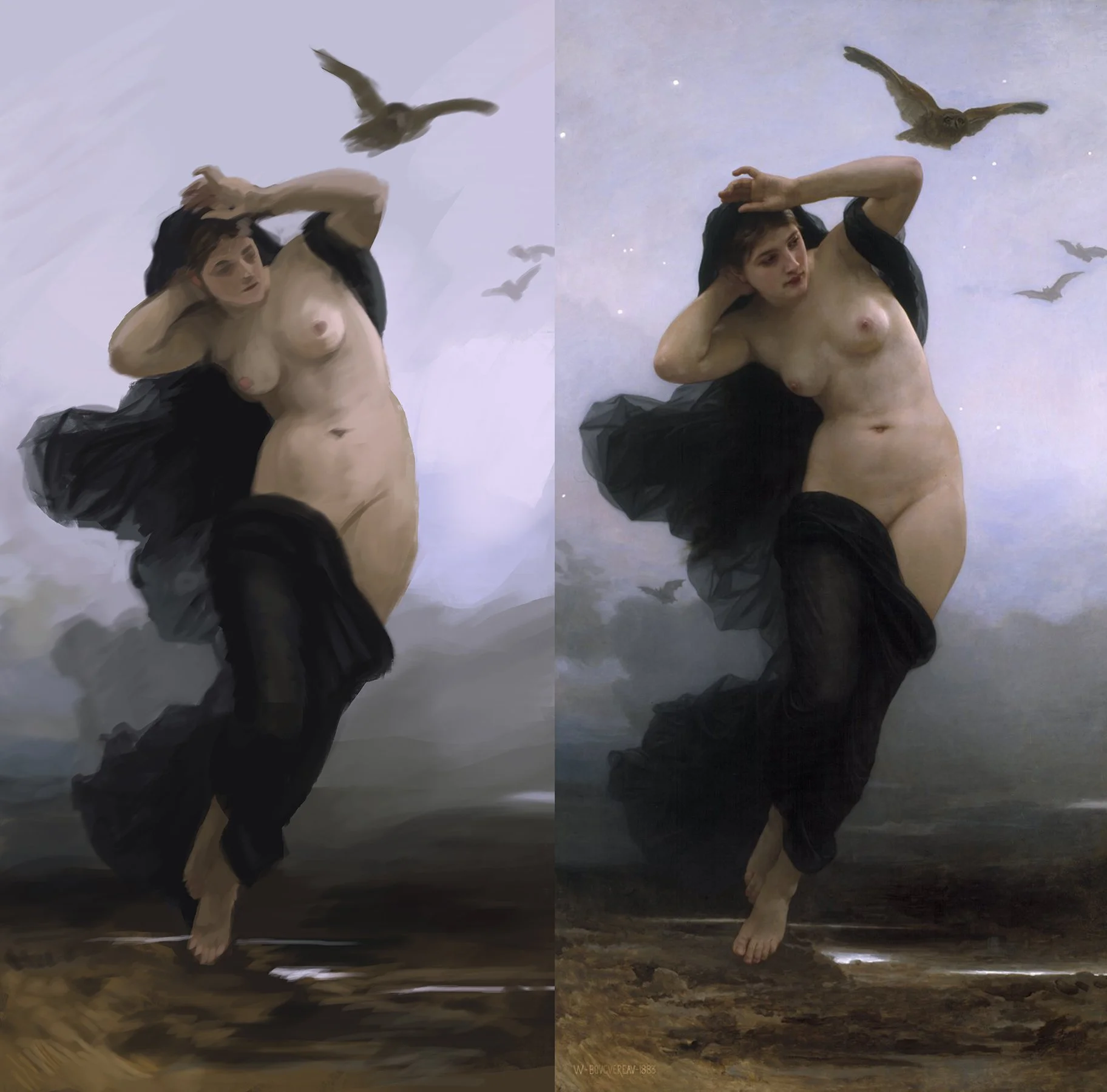 William Adolphe Bouguereau, "Night"
