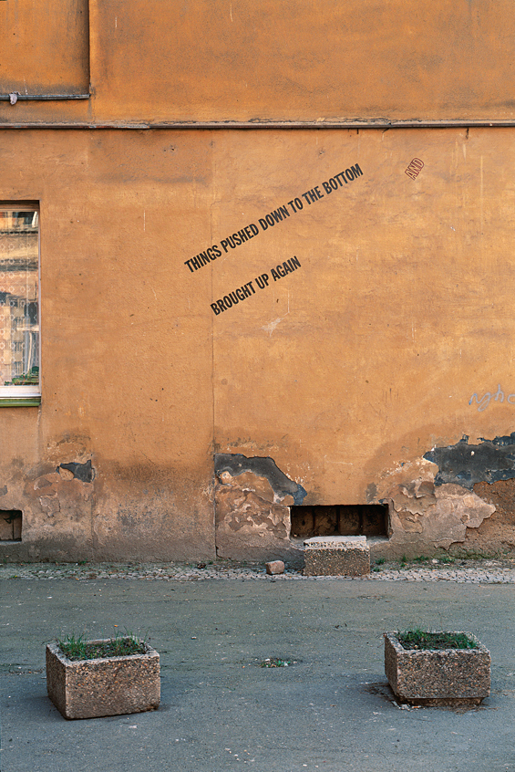 Lawrence Weiner<br><i>Text Tattoos</i><br>1996<br>Prague, The Czech Republic