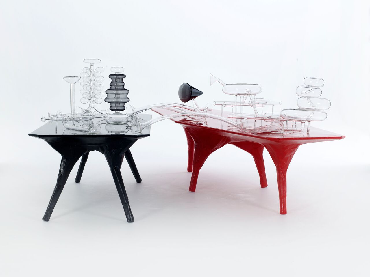 El Ultimo Grito<br><i>Free Range</i> (tables)<br><i>Imaginary Architectures</i> (glass) <br>2011<br> Commissioned and exhibited at Spring Projects, London