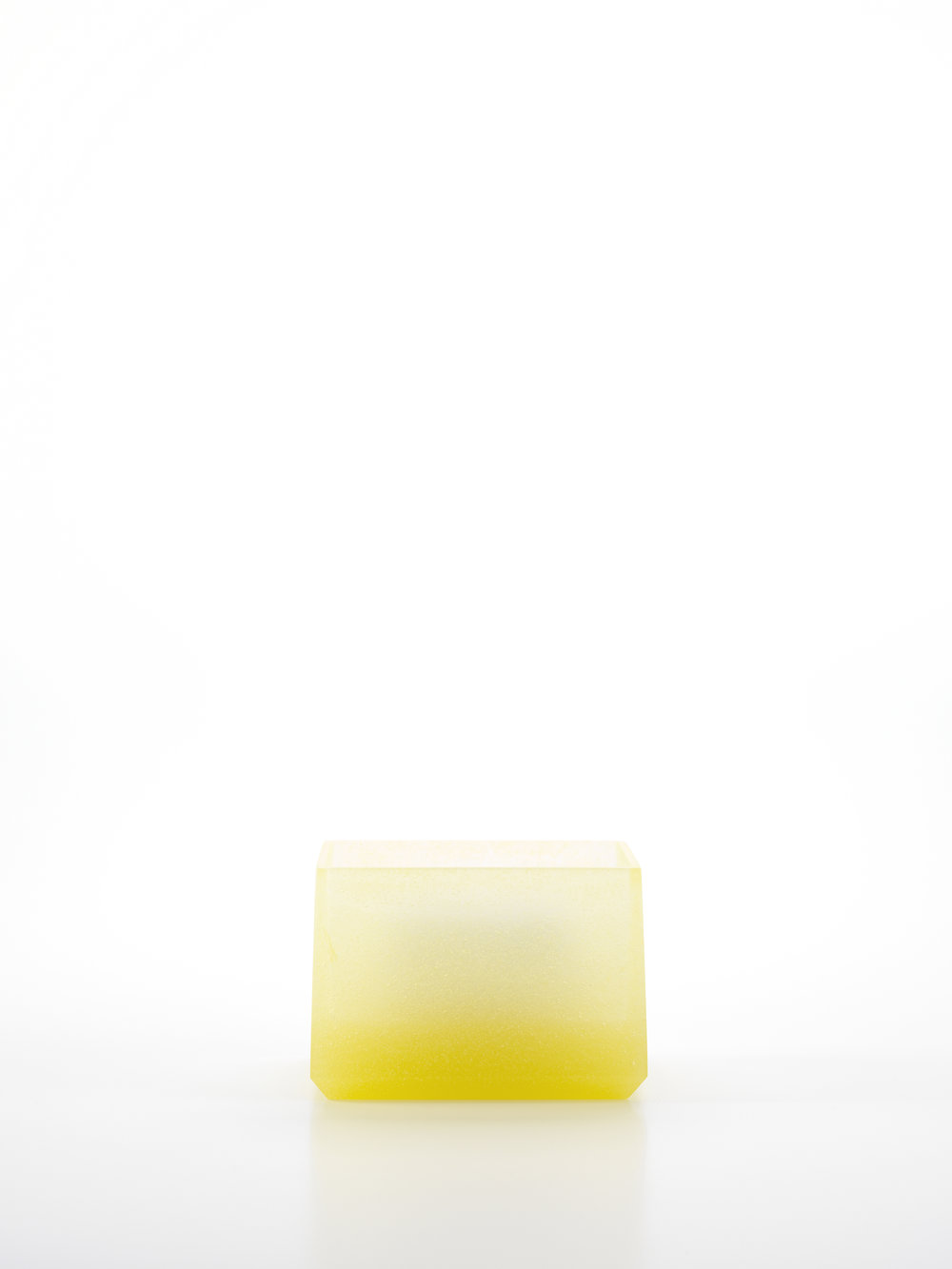 Andrea Walsh Contained Box Yellow Frit Glass and Fine Bone China 6.5cm x 10.25 x 7.5cm Photo: Shannon Tofts