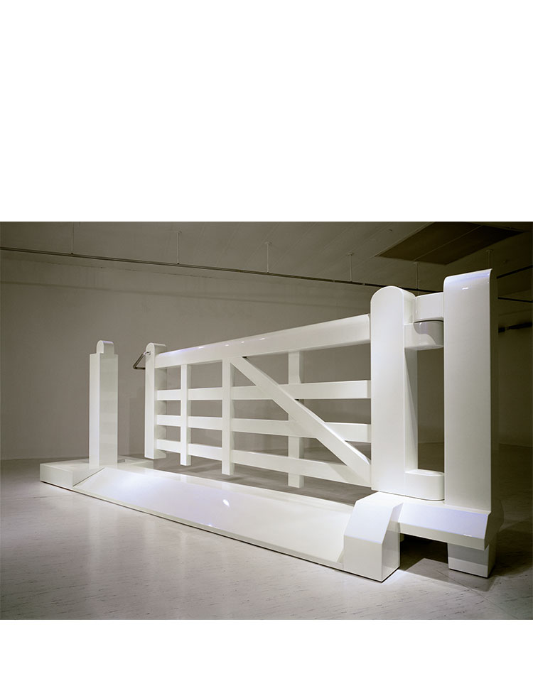 Rose Finn-Kelcey Pearly Gate 1997 Wood, aluminium, customised car paint L 694 x H 260 x D 135 cm Unique