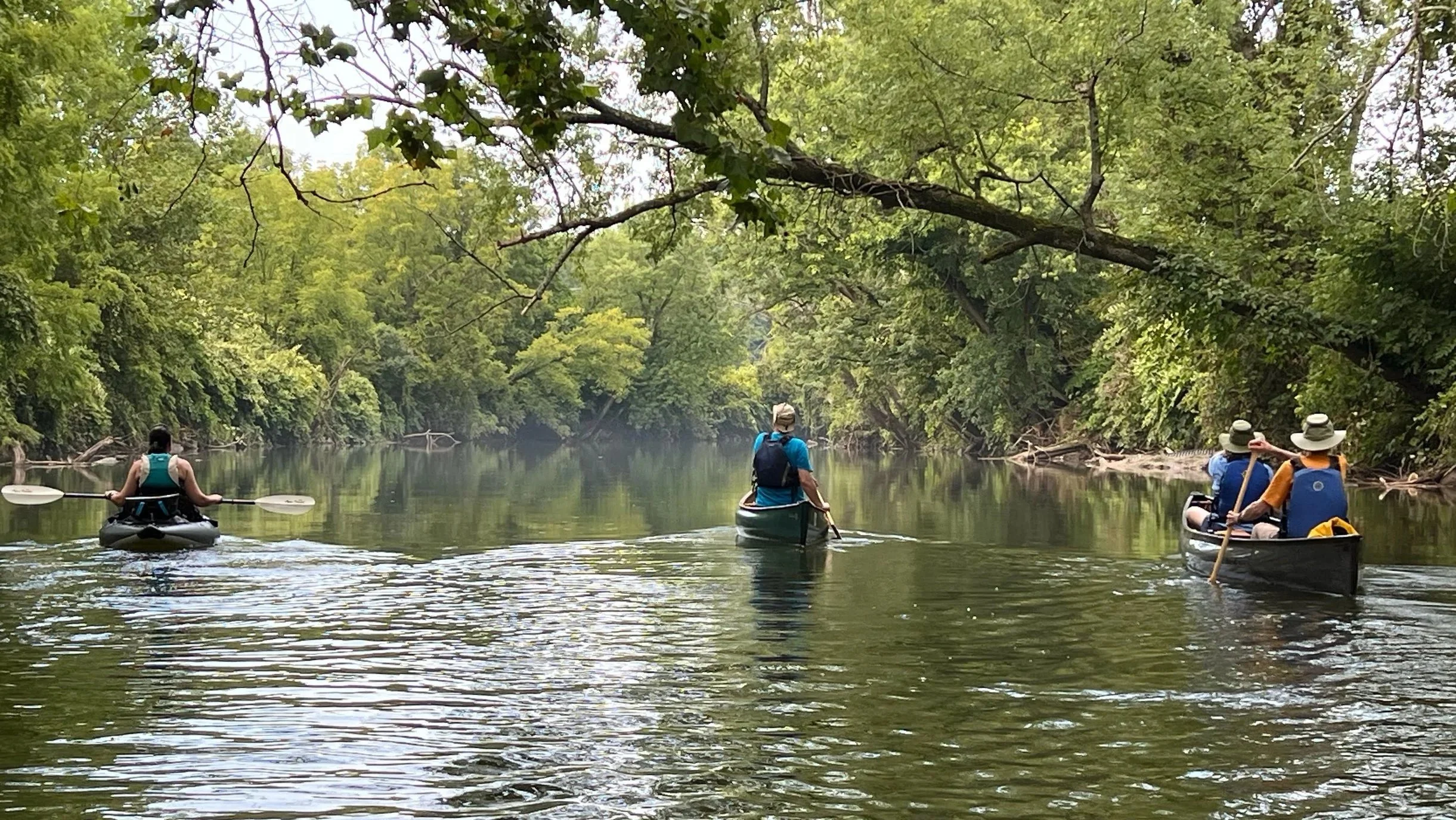Paddling the Cuyahoga, August 2024. Credit: Manon Paquet