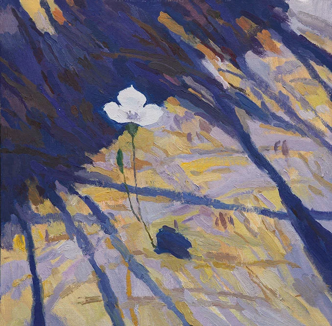 Mariposa Lily Below a Pine, 12x12