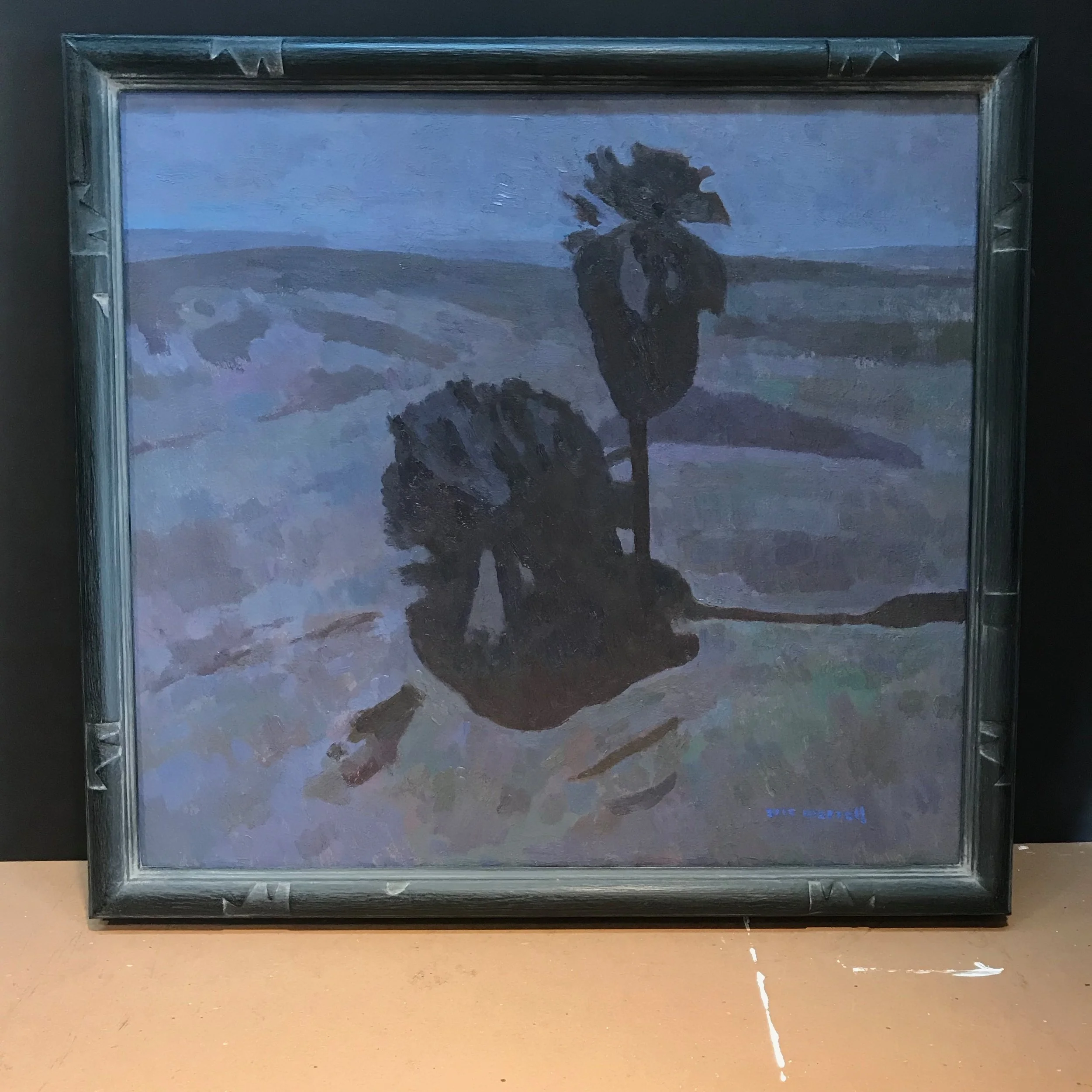 A Moon of Unusual Brightness , 24” x 26” - carved by the artist, finished with oil-based black paint (SOLD)