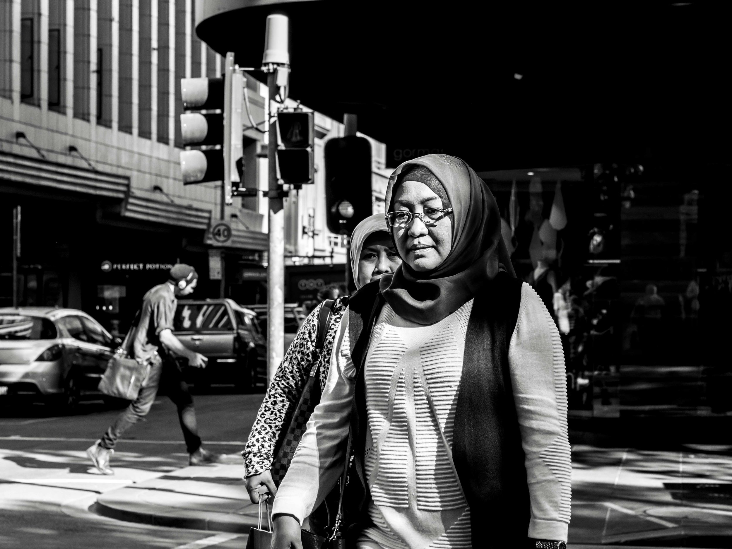 EPM2 45mm lens. Not normally ideal for street, but it worked well on the day.