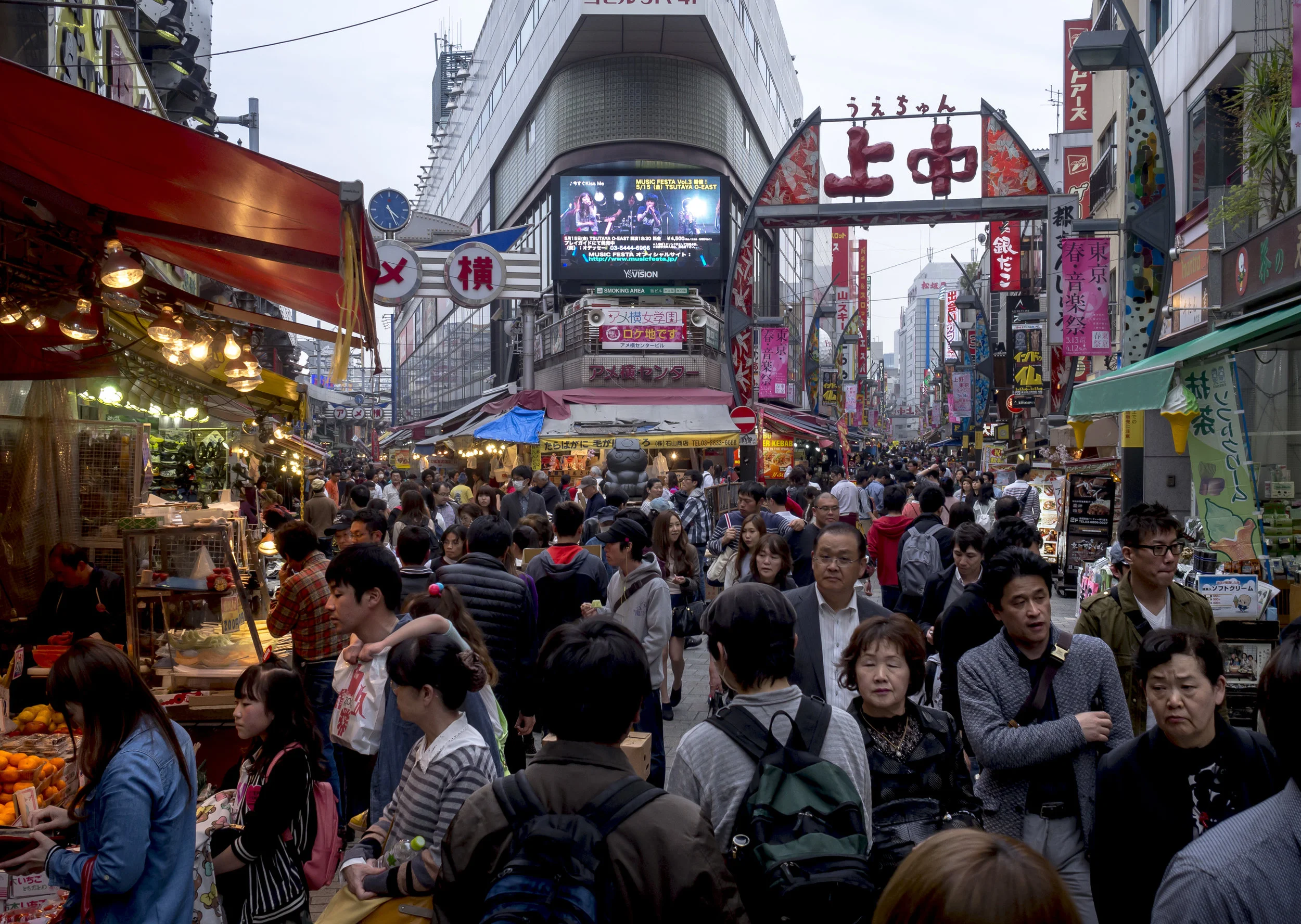OMD 17mm at F1.8. An attempt to convey the preconceived idea of Tokyo's compressed humanity. Largely false as it turns out.