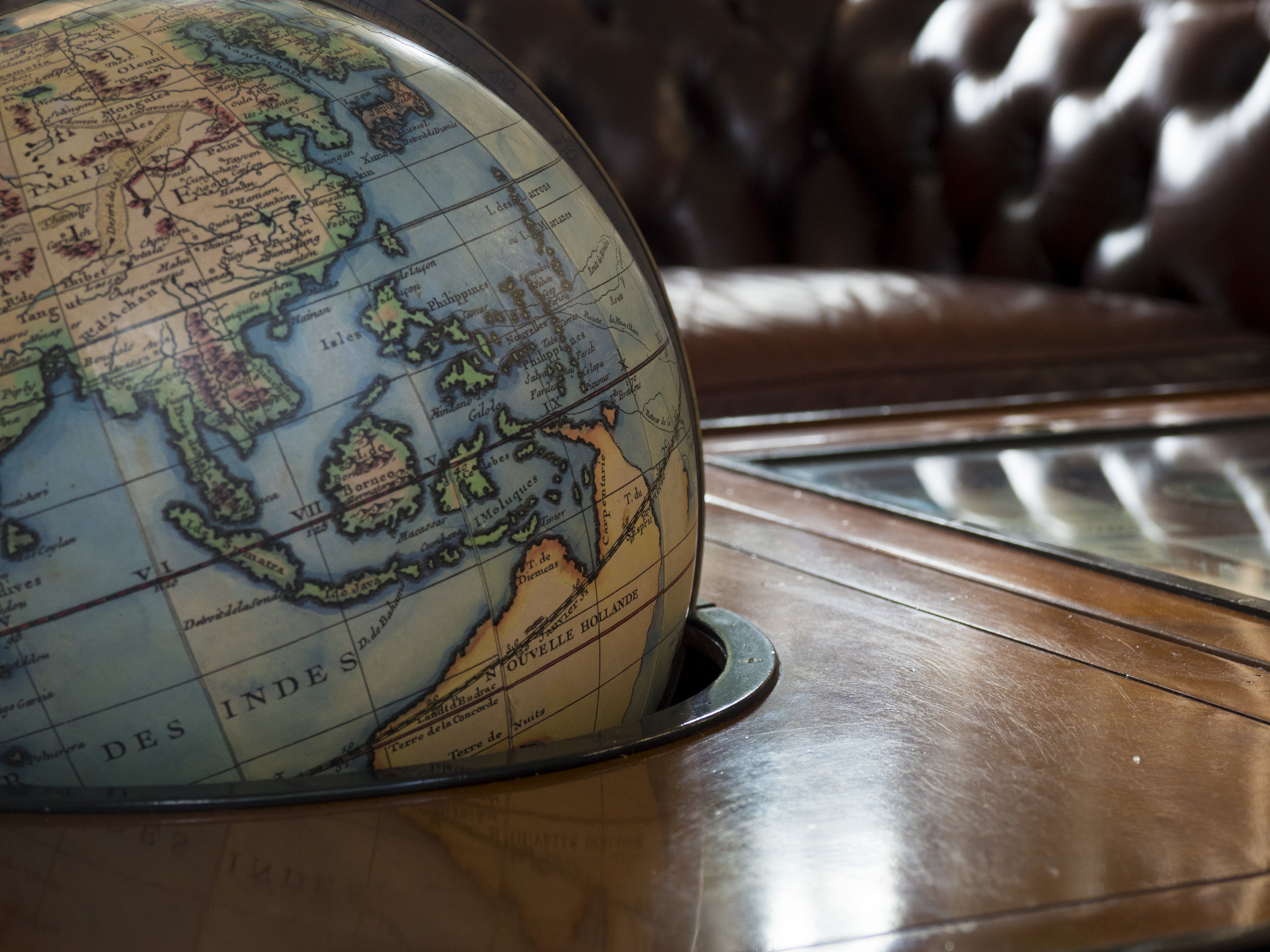 Globe detail, Latrobe Tasmania