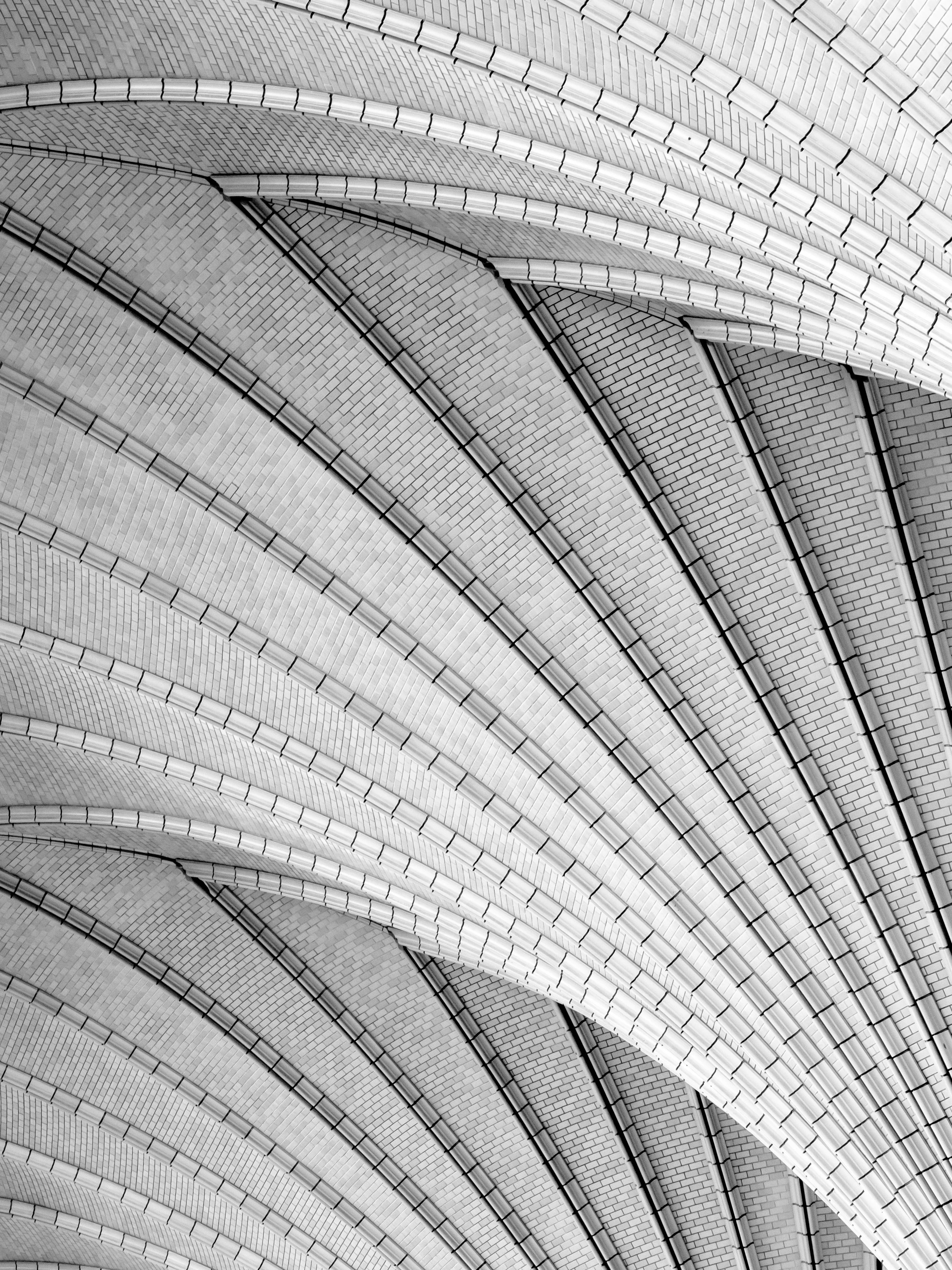 This is a much easier process. On identifying the strength of the image (repetitious patterns of the tiles and clean lines), compression and a tight abstractness came to mind. The mono processing really only cleared up an idea that the minimal colour version lacked.