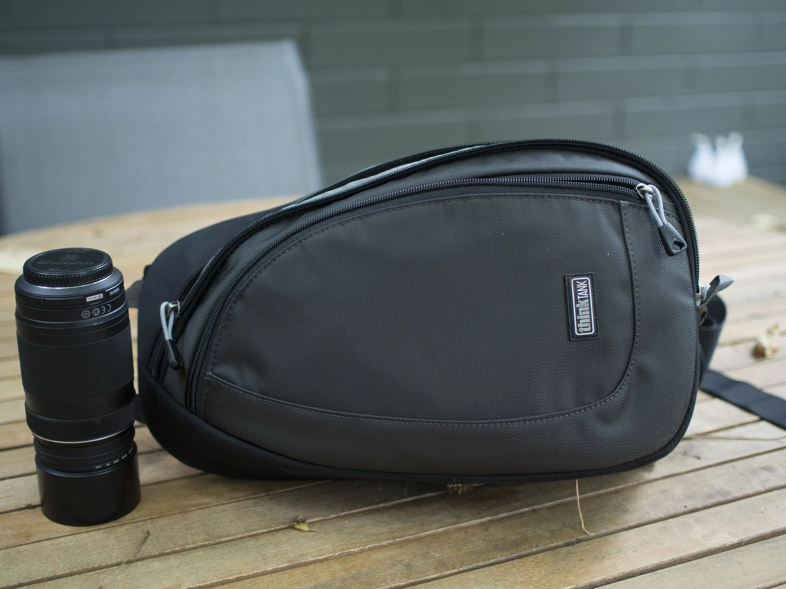 Deceptively tall, accommodating my 75-300 easily and any other lens but that one mounted on a camera.