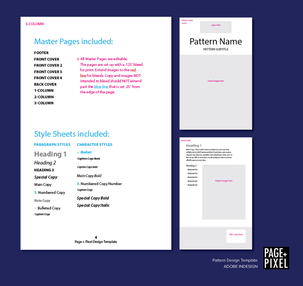 InDesign CC Pattern Design Template — Page + Pixel