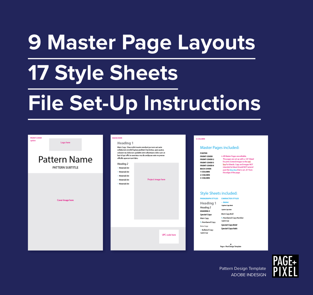 InDesign CC Pattern Design Template — Page + Pixel