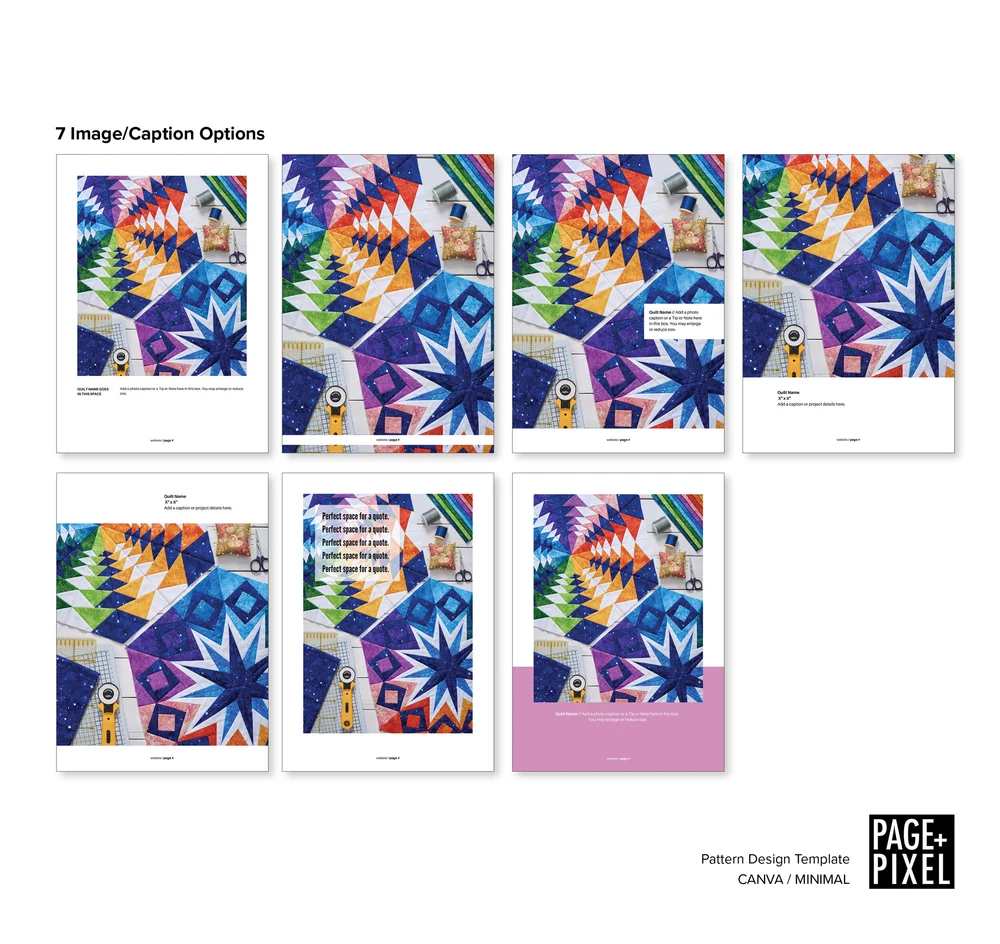 Canva Pattern Design Template / MINIMAL A4 — Page + Pixel