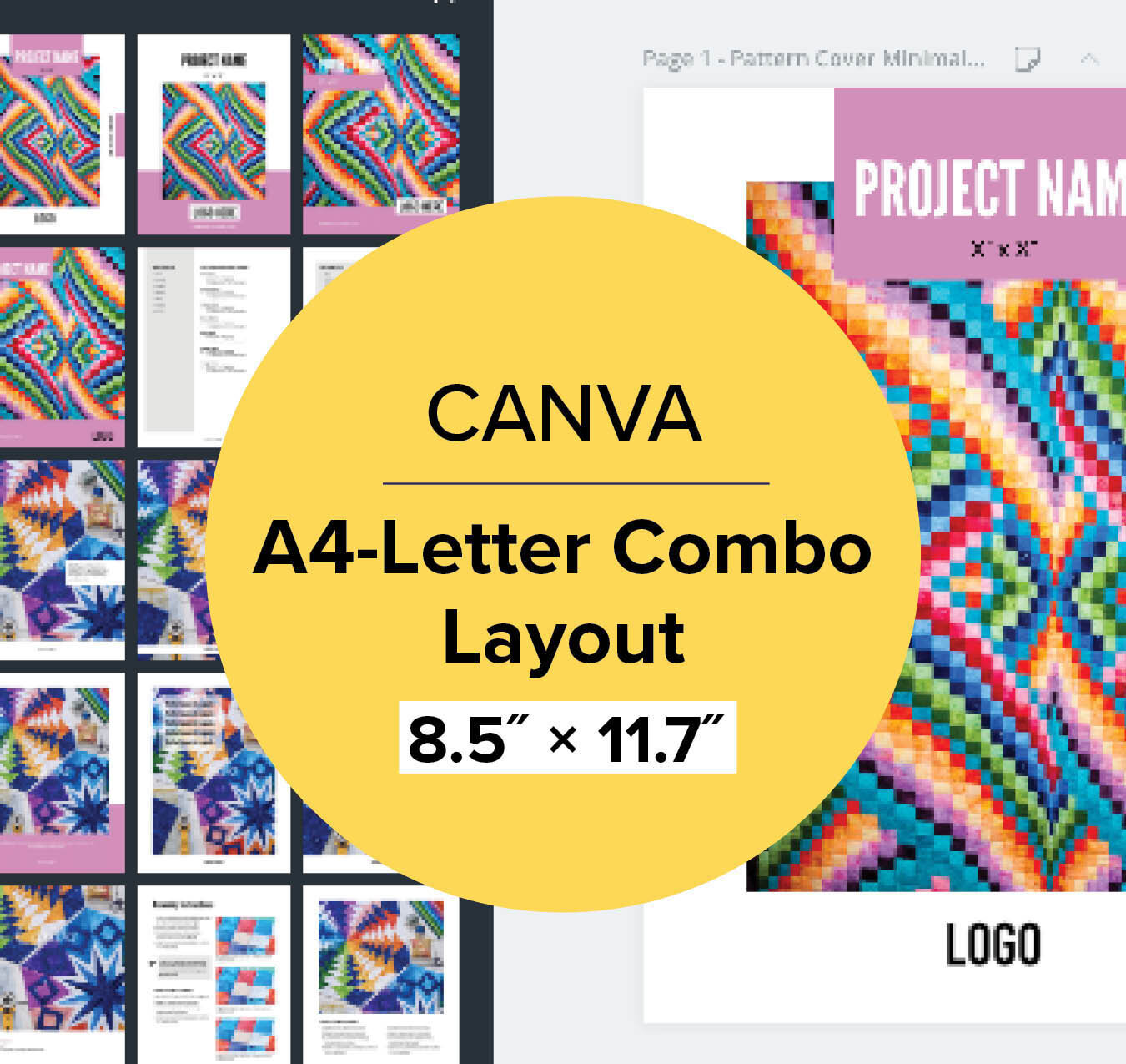 Introducing the A4-Letter Combo Template! ⁣
⁣
Worry no more about where your customers are printing your pattern from, this template is formatted to print on both A4 AND Letter paper. ⁣
⁣
Keep content within the bottom margins (for letter-sized), tuc