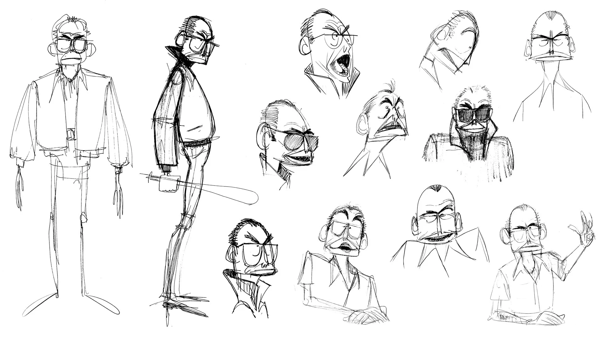 James "Whitey" Bulger Jr. Exploration Sketches