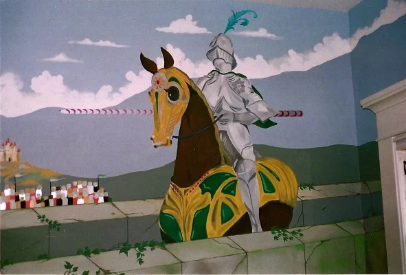 This is part of a large mural for a children's play area in a home in Madison Park.