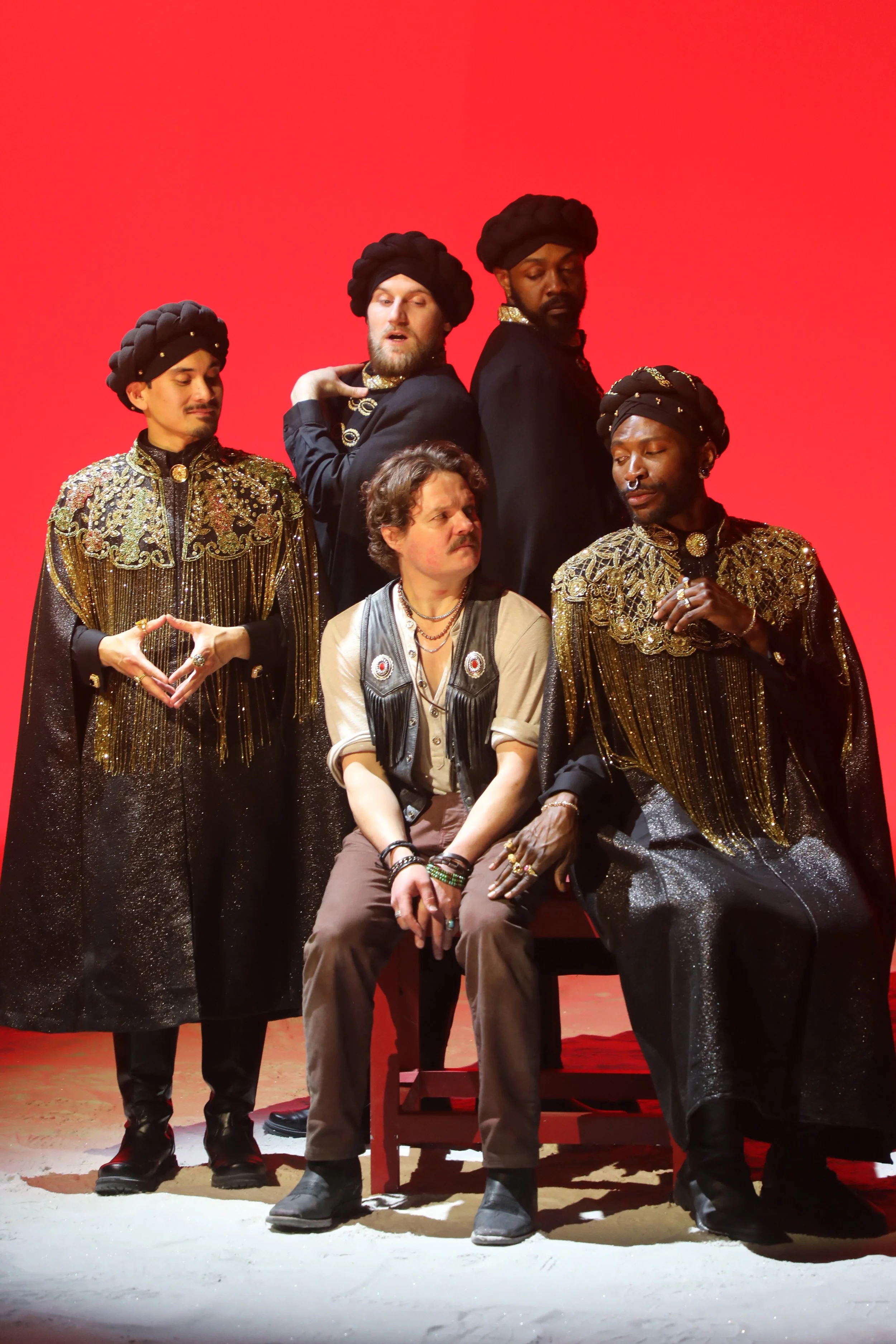 11. Austin Lesch (center) with Kevin Trinio Perdido, Michael James, Elijah Dawson and Jamari Darling in Goodspeed's Jesus Christ Superstar. Photo by Diane Sobolewski.jpg