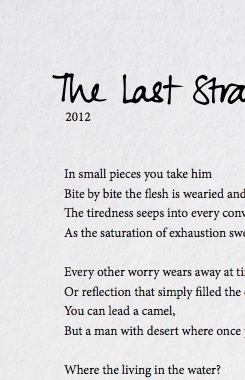 The Last Straw Pdf Download Cath Parsons Poetry Song