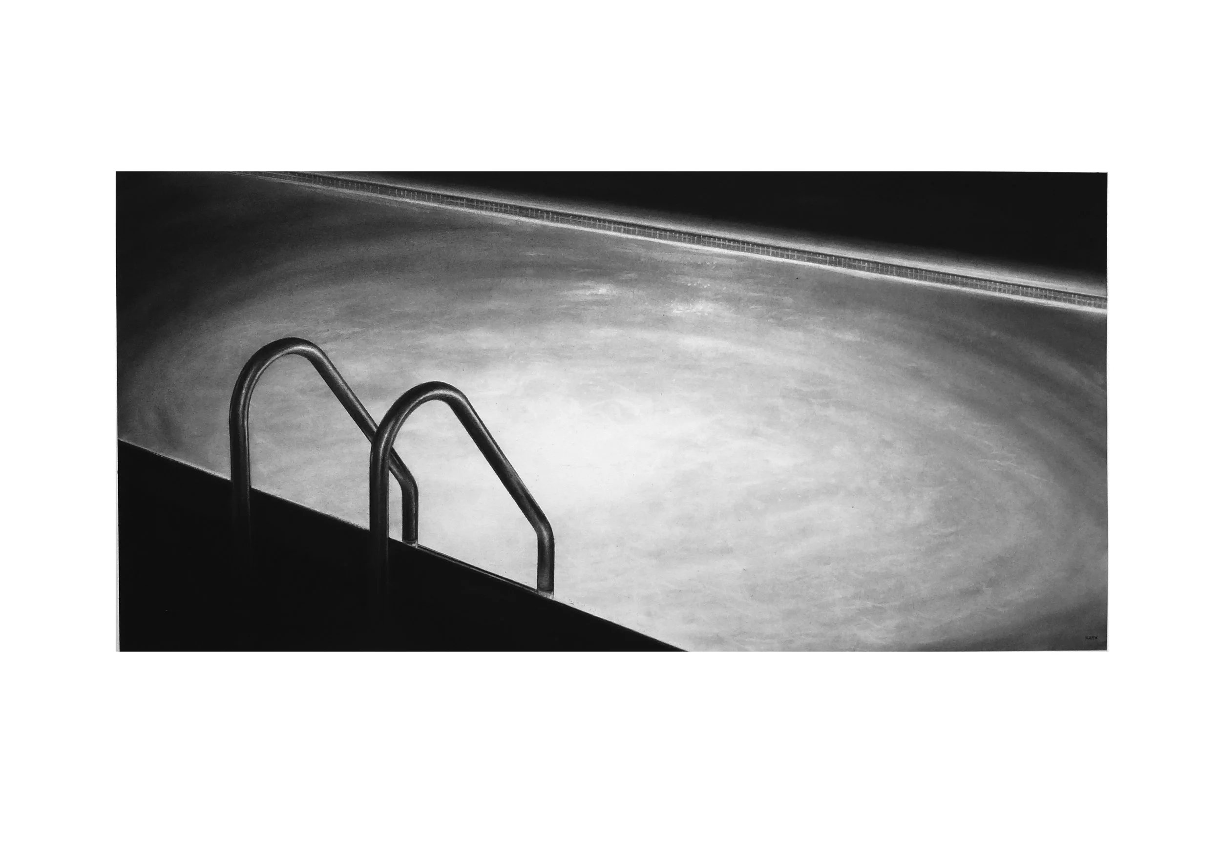   NIGHT SWIM   Charcoal on Paper /&nbsp;30 x 44 in. /&nbsp;2016  Private Collection 