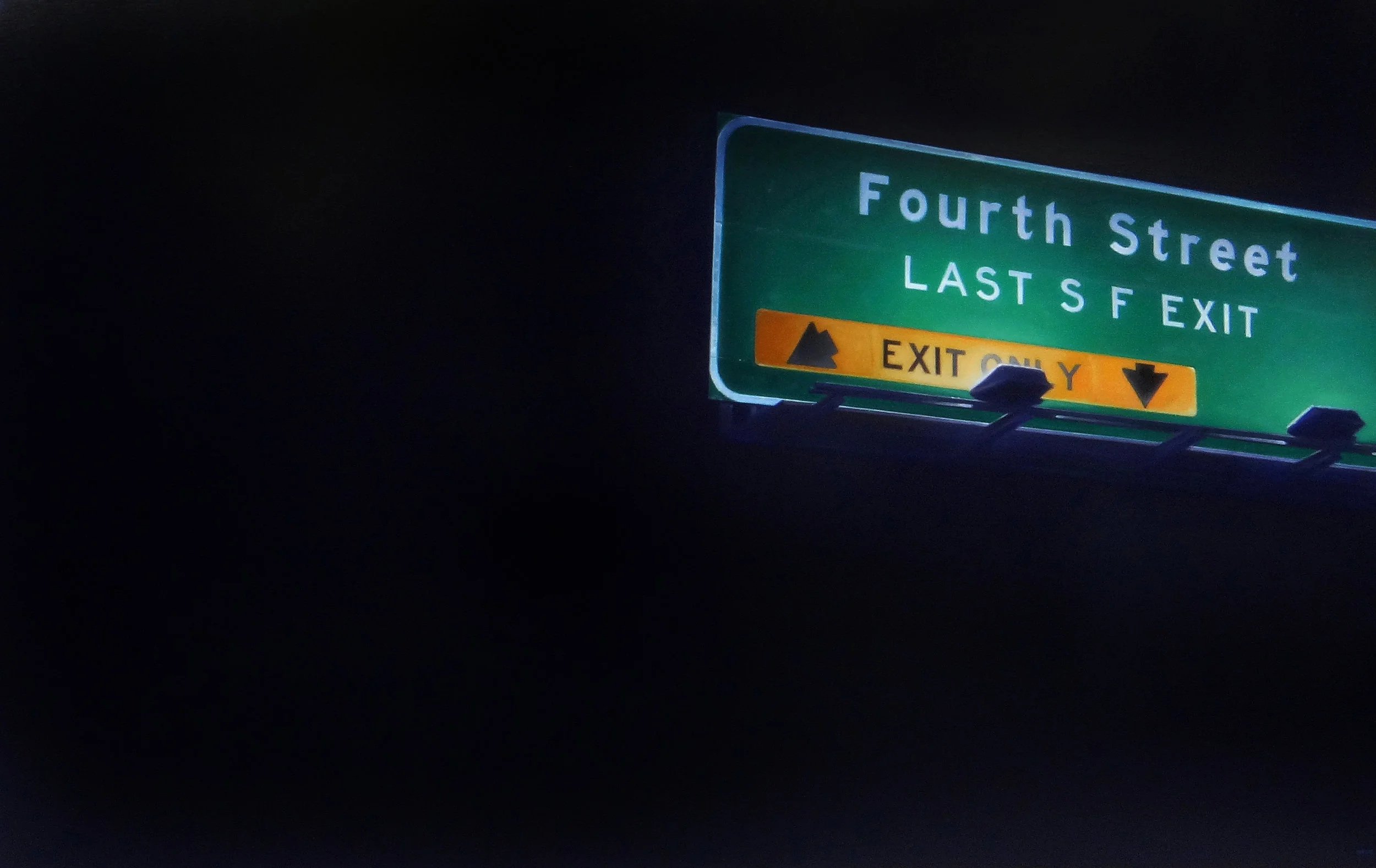   LAST SF EXIT   OIl on Canvas /&nbsp;38 x 60 in. / 2014  Private Collection 