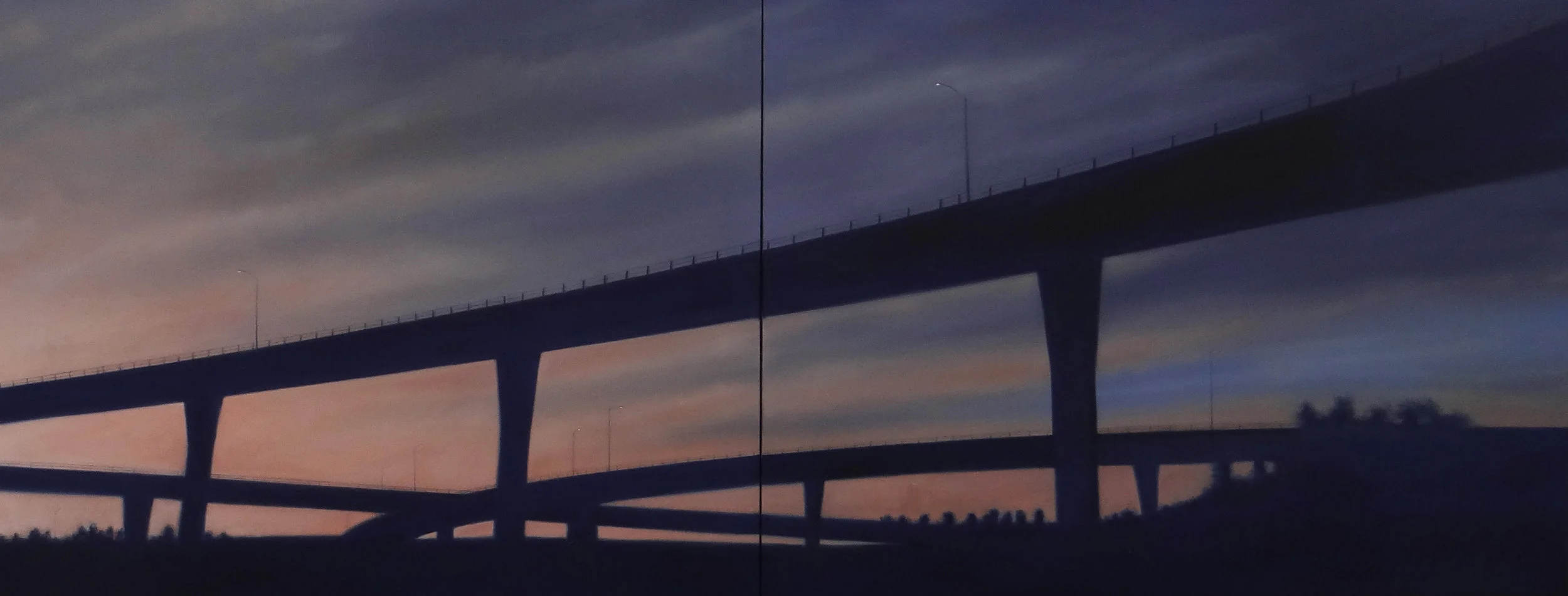   WESTERN CROSSROADS   OIl on Canvas /&nbsp;32 x 84 in. / 2014  Private Collection 