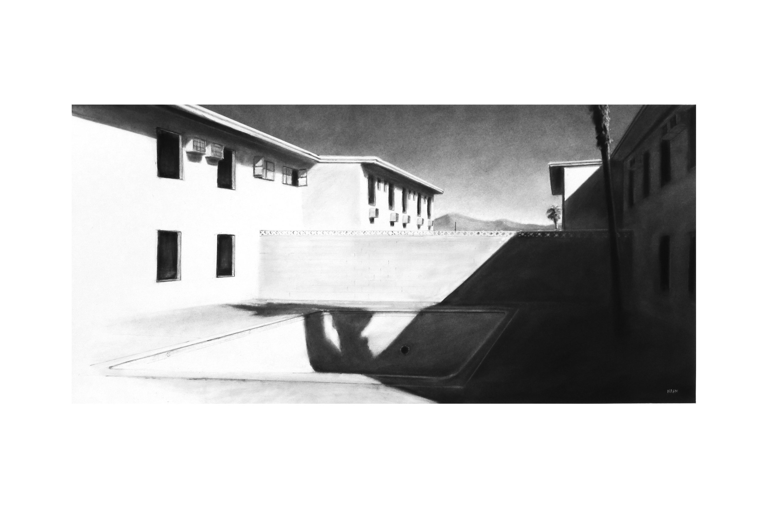   EMPTY POOL   Charcoal on Paper /&nbsp;30 x 44 in. /&nbsp;2012  In the Collection of the Artist in Memory of Curtis Nash (1970 - 2012) 