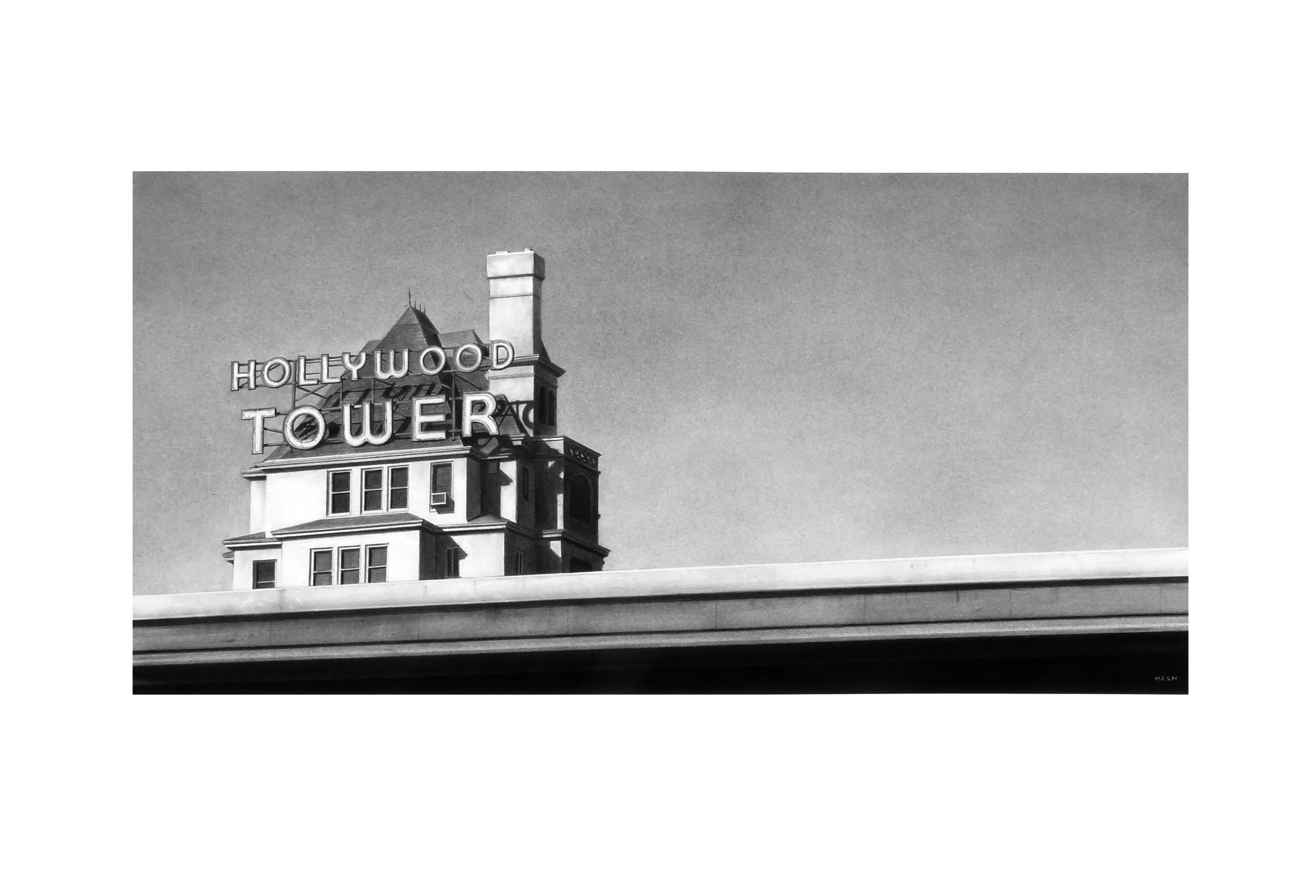   HOLLYWOOD TOWER   Charcoal on archival paper / 30 x 44 in. / 2017  Private Collection 