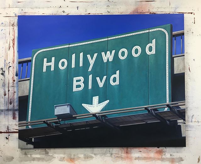 Just finished...Hollywood Blvd #oilpainting #contemporaryrealism #artstudio #losangeles #hollywood #california &ldquo;DRIVE&rdquo; opening Sat. Sept. 7th @skidmorecontemporaryart @bergamotsantamonica