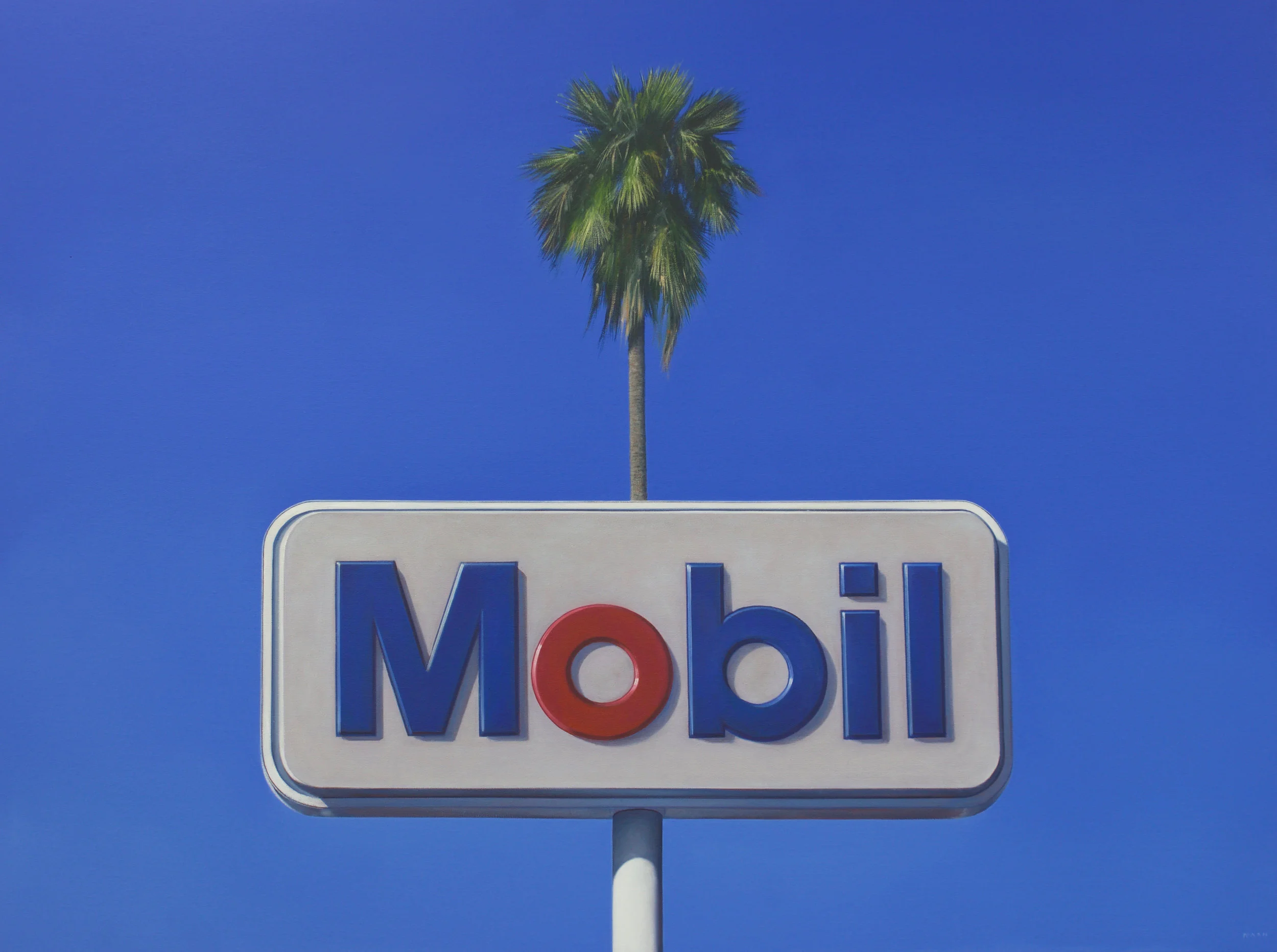 MOBIL WITH PALM OIl on Canvas / 36 x 48 in. / 2019 Available at Skidmore Contemporary Art