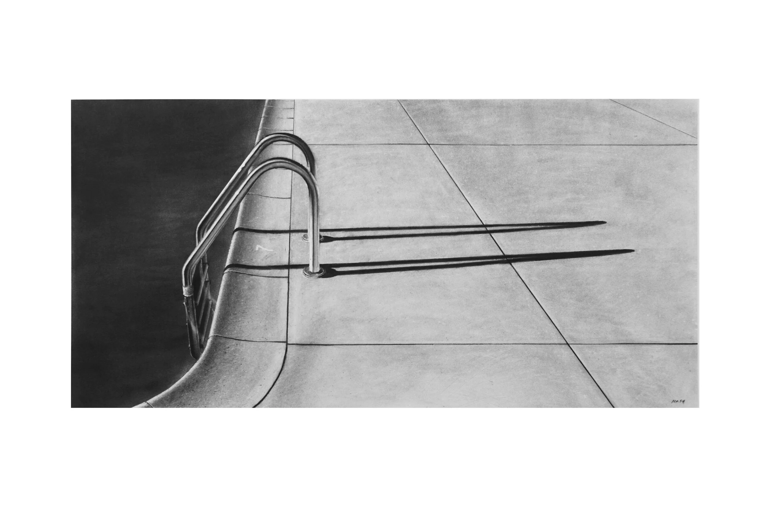  4 PM  Charcoal on Paper / 30 x 44 in. / 2020  Private Collection 