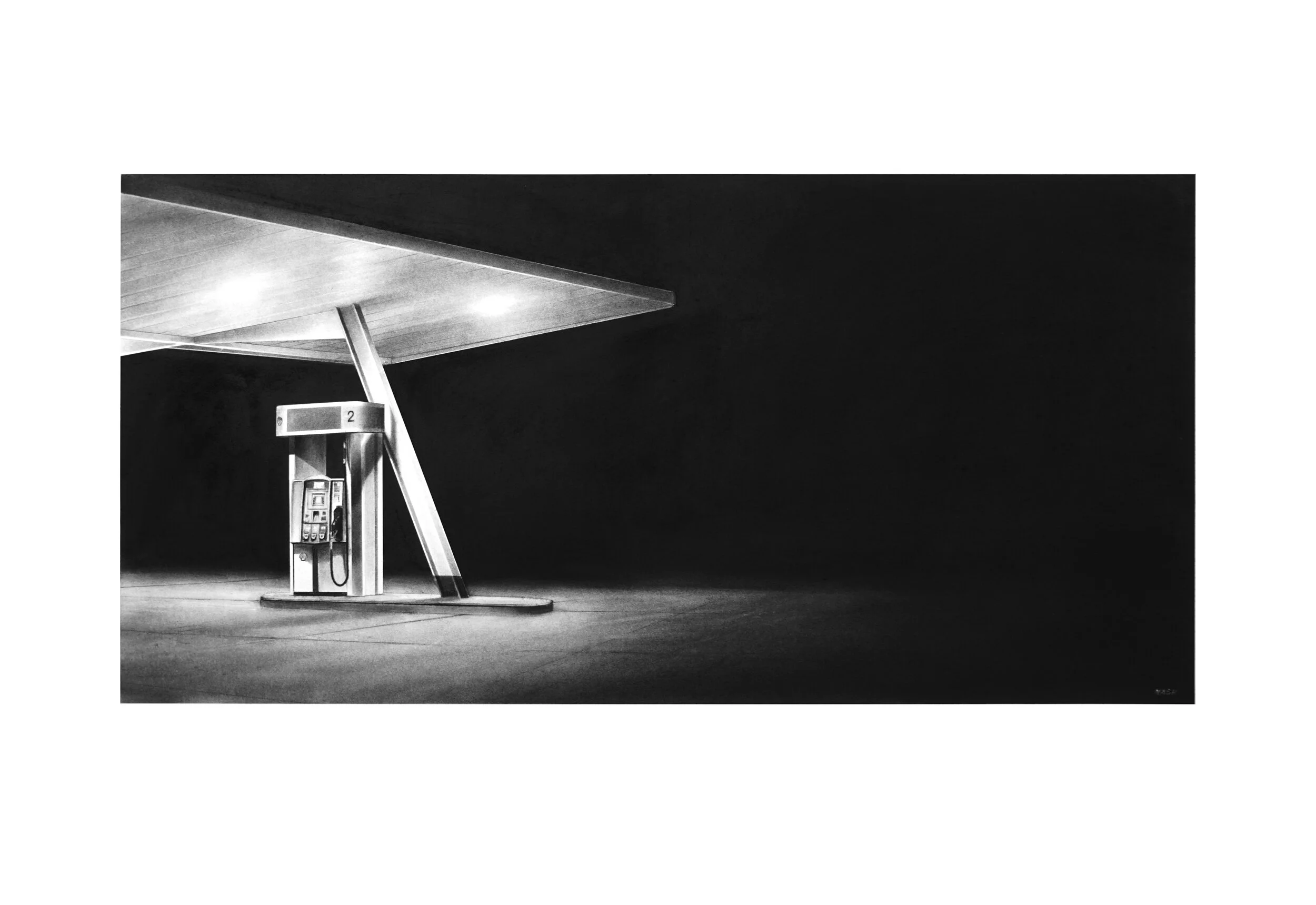  INDIAN CANYON SHELL  Charcoal on Paper / 30 x 44 in. / 2020  Private Collection 