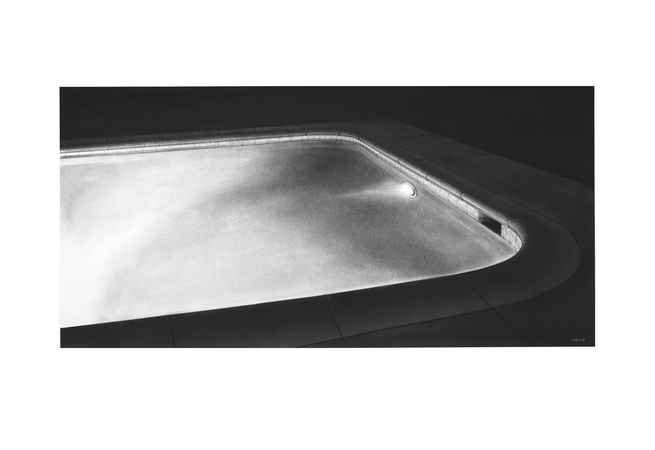   SUMMER NIGHT   Charcoal on Paper / 30 x 44 in. / 2020  Private Collection 