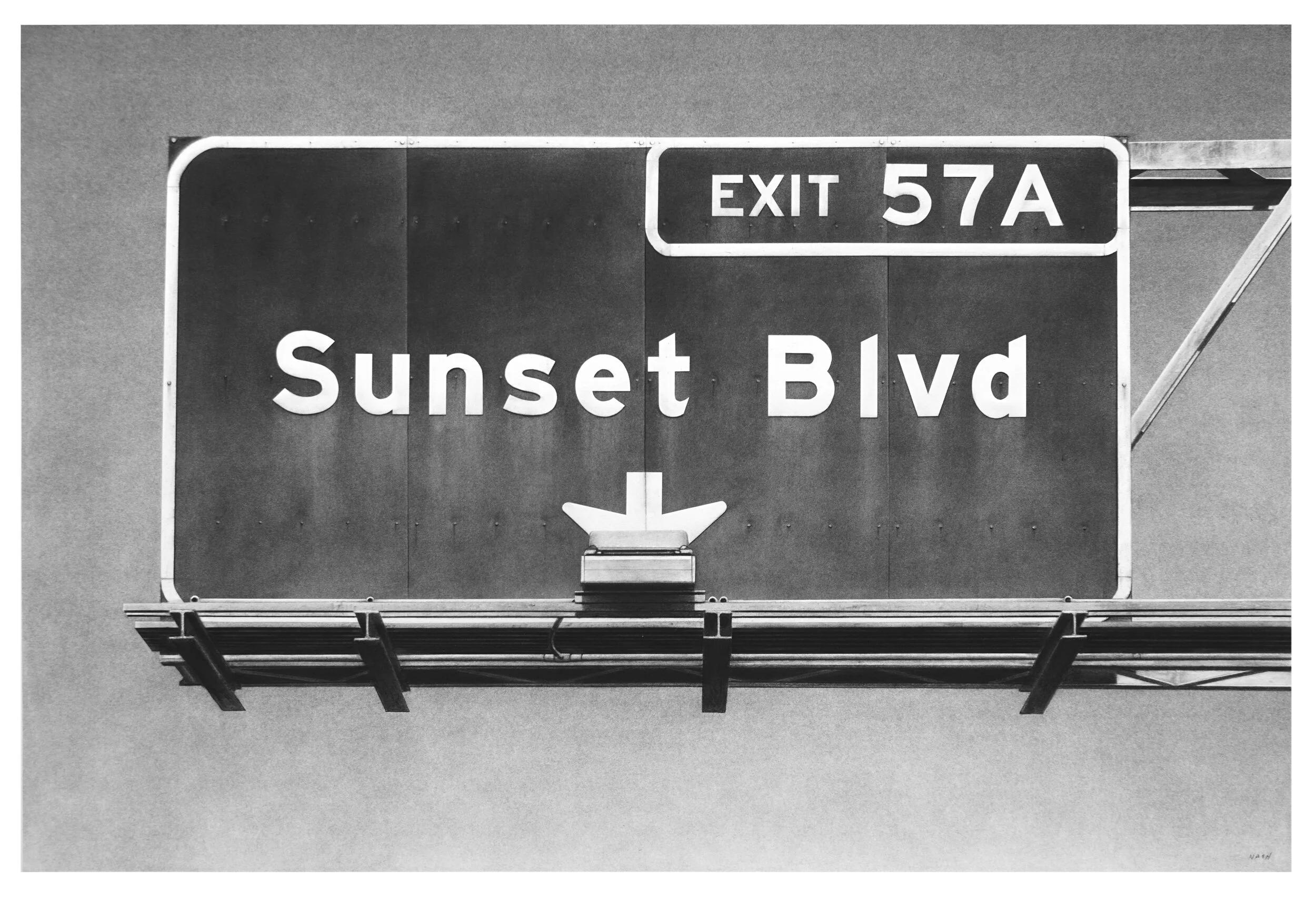   SUNSET BLVD   Charcoal on Paper / 30 x 44 in. / 2020  Private Collection 