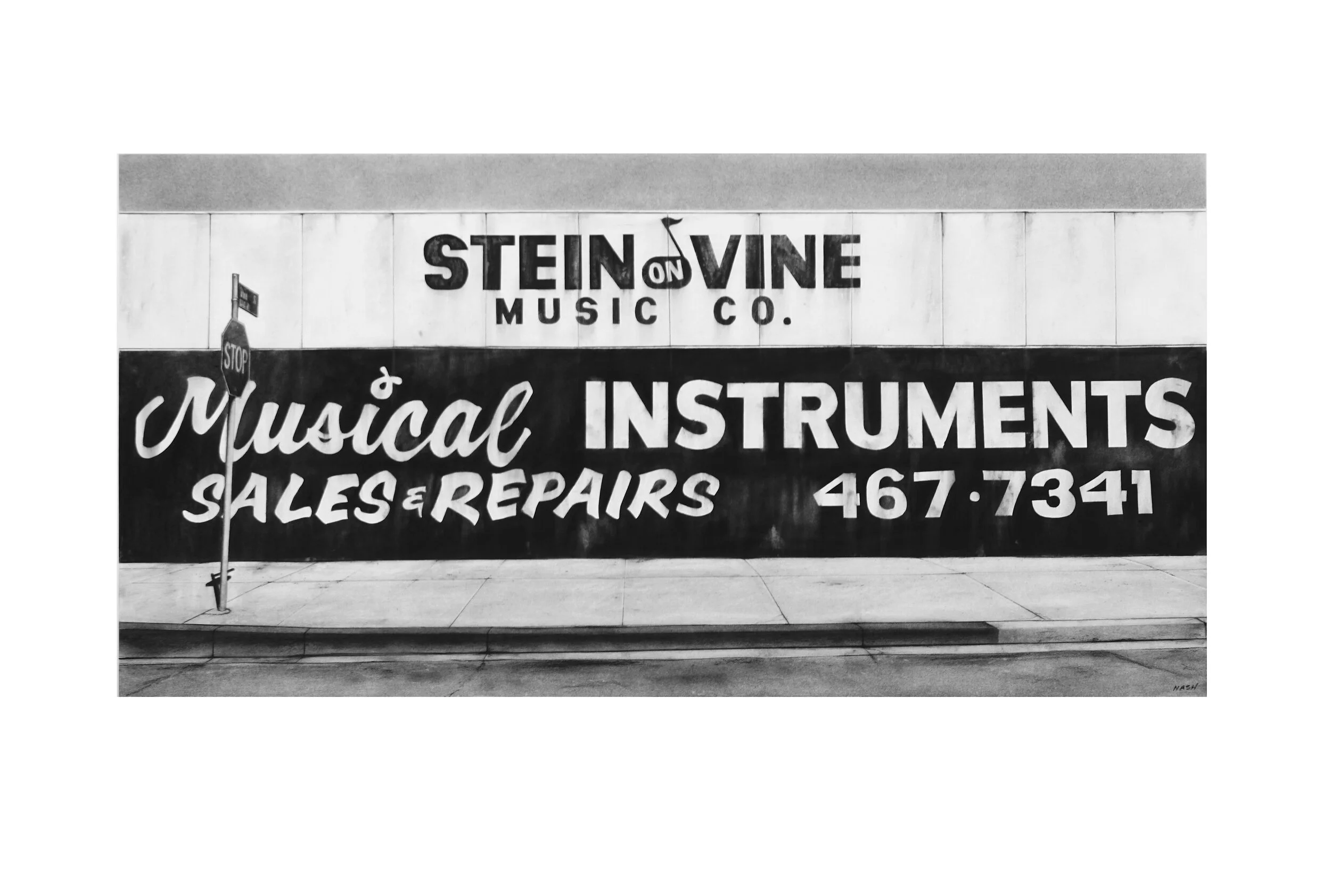   STEIN ON VINE   Charcoal on Paper / 30 x 44 in. / 2020  Available 