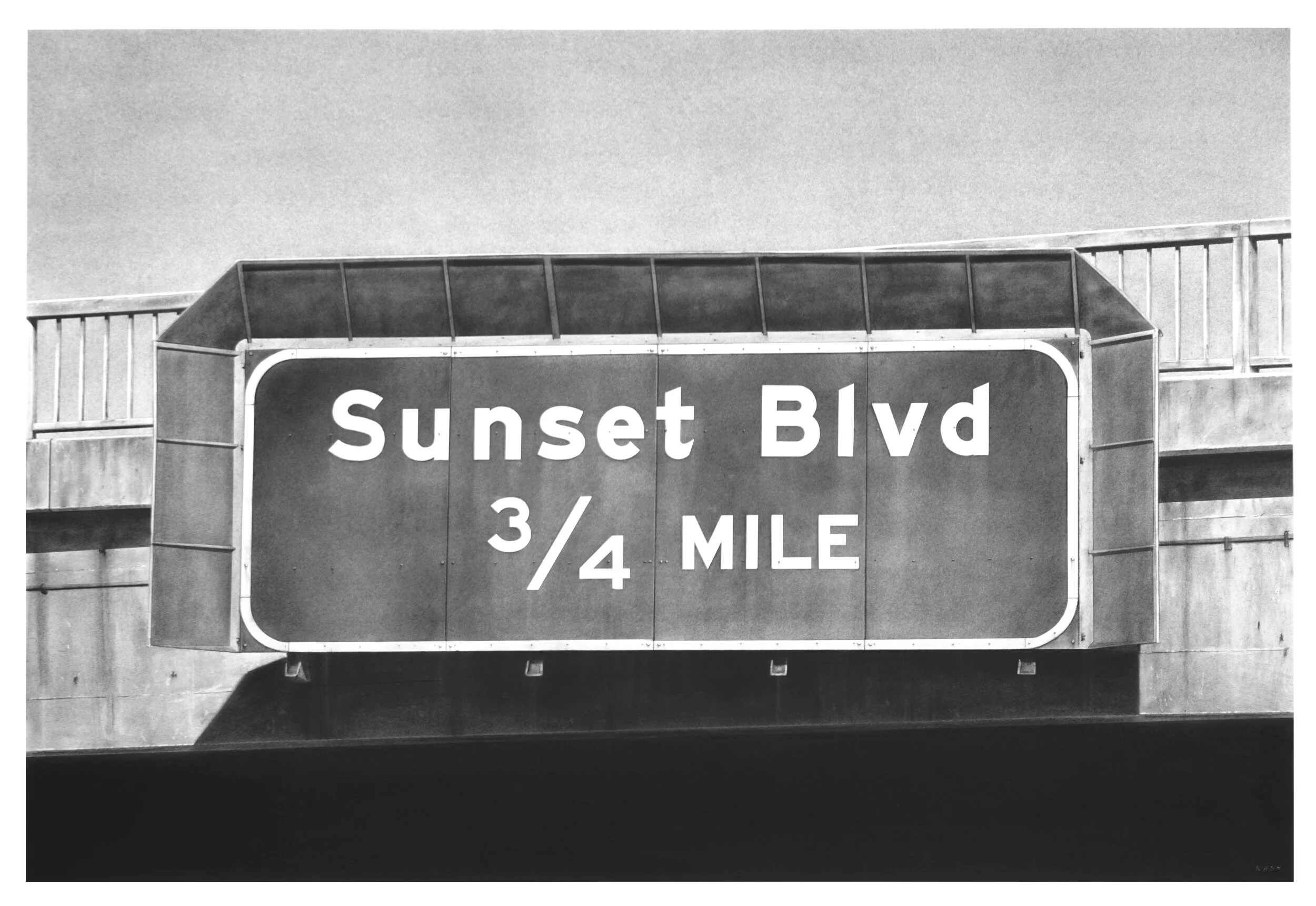   Sunset Blvd   Charcoal on Paper / 30 x 44 in. / 2020  Private Collection 